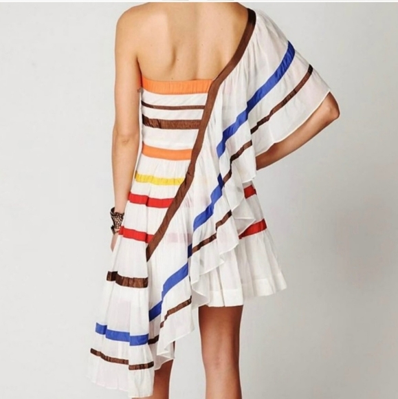 Women's White Free People New Romantics Color Me Bad Dress. Size XS - Picture 2 of 3